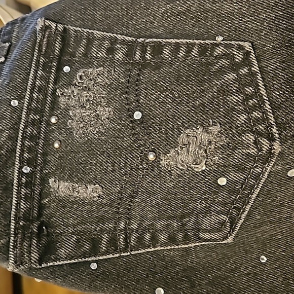 NWT Vintage Furst of A Kind Uniquely Handmade Denim Shorts Size 28 - Picture 10 of 11